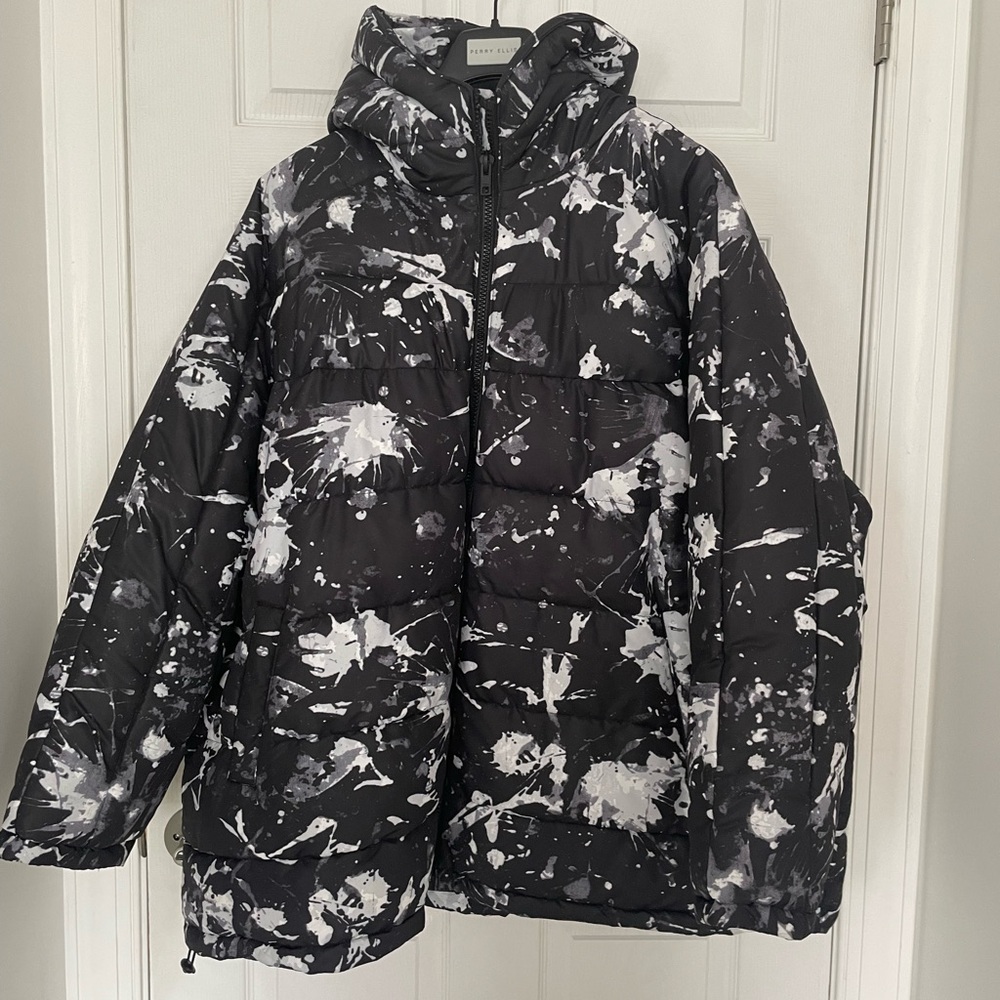 ASOS Splatter Puffer Coat